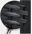 Levegg polyflettet svart 120 × 180 cm